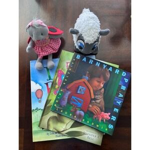 Lot of 3 Books Barnyard Prayers Book Brian Selznick Neopets Sheep Hallmark Mouse